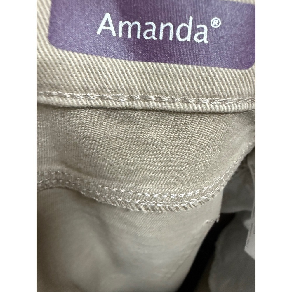 Gloria Vanderbilt Amanda Denim Jeans Women's 10 Average Tan Straight High Rise - Picture 6 of 8